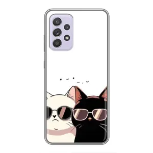 Чехол с рисунком кот на Samsung Galaxy A52 5G (A526) (Коты в очках)