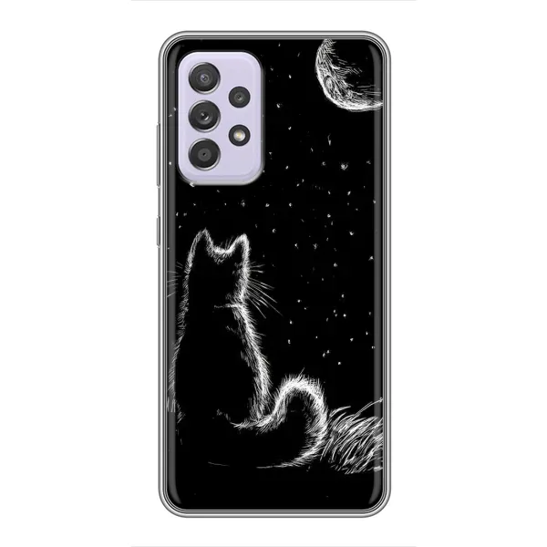 Чехол с принтом «Котик и луна» для Samsung Galaxy A52 5G (A526) Чехол с принтом «Котик и луна» для Samsung Galaxy A52 5G (A526)