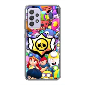 Чехол для Samsung Galaxy A52 5G (A526) Бравл Старс (VPrint) (Лого Brawl Stars)