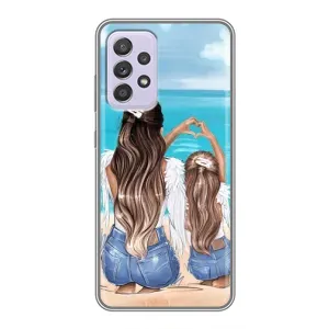 Чехол с печатью для Samsung Galaxy A52 5G (A526) - (Мама с ребенком) (AlphaPrint) (Мама с доченькой)