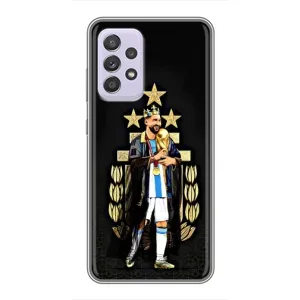 Чехлы для Samsung Galaxy A52 5G (A526) (Leo чемпион) (AlphaPrint) (Месси Король)