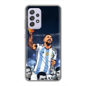 Чехлы для Samsung Galaxy A52 5G (A526) (Leo чемпион) (AlphaPrint) (Месси с кубком)