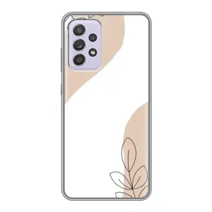 Силиконовый чехол с принтом в цветах на Samsung Galaxy A52 5G (A526) (Нюдовая веточка абстракция)