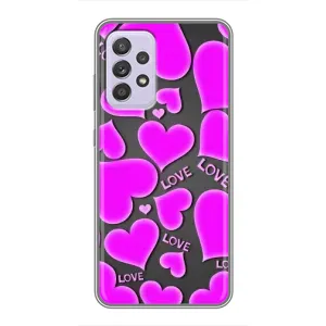 Чехлы для любимой на Самсунг А52 (5G) (VPrint) (Pink hearts)