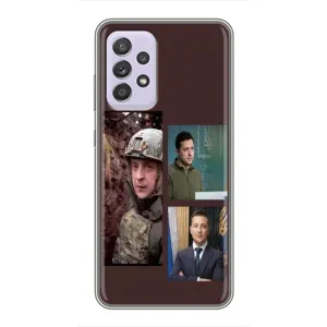 Чехол для Samsung Galaxy A52 5G (A526) (AlphaPrint - с принтом Зеленского) (Президент)