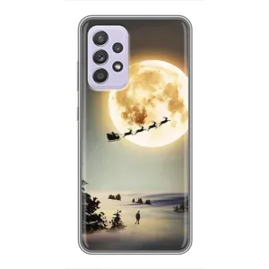 Новорічні, Святкові Чохли для Samsung Galaxy A52 5G (A526) - 2024 год (Санта на місяці)