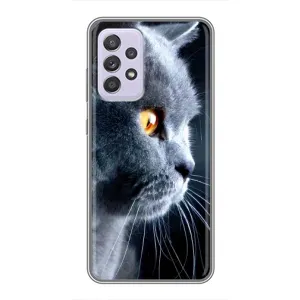 Чехлы с Котиками для Samsung Galaxy A52 5G (A526) (VPrint) (Серый Кот)