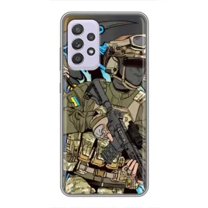 Чехлы с картинкой ЗСУ для Samsung Galaxy A52 5G (A526) (AlphaPrint) (Воїн ЗСУ)