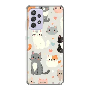 Чехол с рисунком кот на Samsung Galaxy A52s 5G (A528) (Коллаж котов)