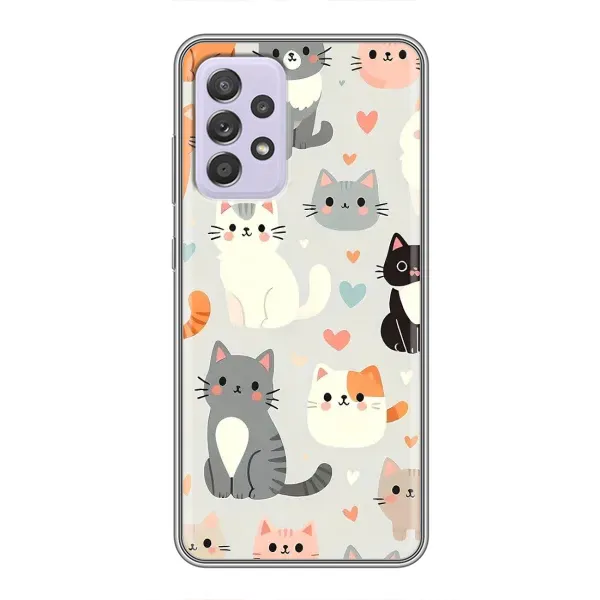 Чехол с принтом «Коллаж котов» для Samsung Galaxy A52s 5G (A528) Чехол с принтом «Коллаж котов» для Samsung Galaxy A52s 5G (A528)