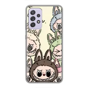 Чехол с Лабубу на Samsung Galaxy A52s 5G (A528) (Золотая обезьяна Bored Ape)