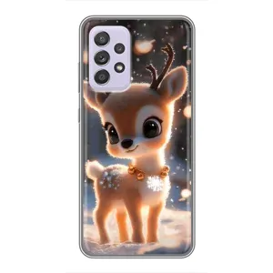 Яркий чехол для Samsung Galaxy A52s 5G (A528) с Зимними Оленятами (Олененок)