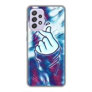 Чехол с принтом для Samsung Galaxy A52s 5G (A528) (AlphaPrint - Знак сердечка) (Радужное сердце)