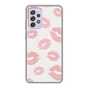 Чехол с розовым рисунком для Samsung Galaxy A52s 5G (A528) (Розовые губы)