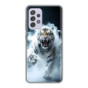 Чехол с картинкой «Хищники» для Samsung Galaxy A52s 5G (A528) (Белый тигр в дыму)