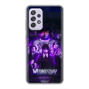 Чехол с дизайном Венздей 2 на Samsung Galaxy A52s 5G (A528) (Фиолетовая магия Уэнздей)