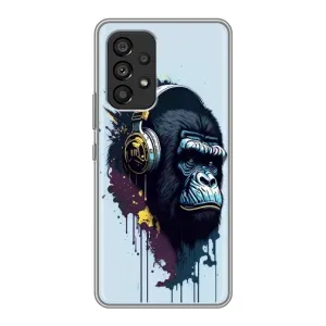 Чохол з Мавпами Samsung Galaxy A53 (5G) - (AlphaPrint) (Горила в навушниках)