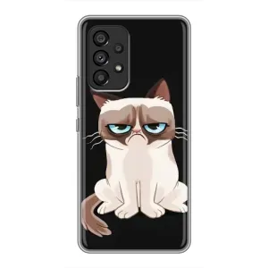 Чохол з принтом для Samsung Galaxy A53 (5G) (AlphaPrint) Модні коти (Сумний кіт)