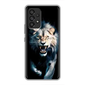 Чехол с картинкой «Хищники» для Samsung Galaxy A53 (5G) (Лев в темноте)