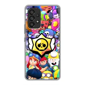 Чехол для Samsung Galaxy A53 (5G) Бравл Старс (VPrint) (Лого Brawl Stars)