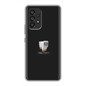 Чехол Майнкрафт на Samsung Galaxy A53 (5G) (AlphaPrint) Minecraft (Овечка Майнкрафт)