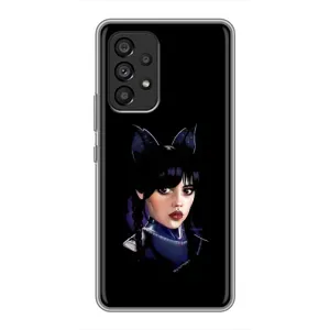 Чехлы Венсдей на Samsung Galaxy A53 (5G) Уэнсдей (AlphaPrint) (серьезная Уэнздей)