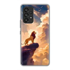 Чехол Король лев на Самсунг Галакси А53 (5G) (Симба на скале)