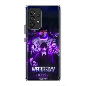 Чехол с дизайном Венздей 2 на Samsung Galaxy A53 (5G) (Фиолетовая магия Уэнздей)
