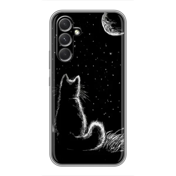 Чехол с принтом «Котик и луна» для Samsung Galaxy A54