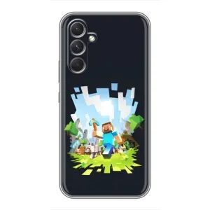 Чехол Майнкрафт на Samsung Galaxy A54 (AlphaPrint) Minecraft (персонажи Minecraft)