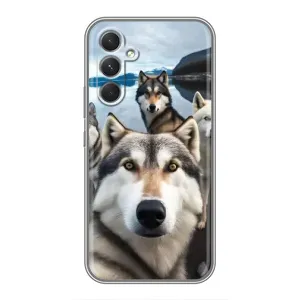 Чохол з Хаскі Samsung Galaxy A54 - (AlphaPrint) (Селфі Хаскі)
