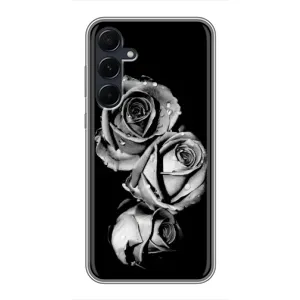 Чохол з картинкою (Стильні) Самсунґ Гелексі Е55 - (AlphaPrint) (Чорна троянда)