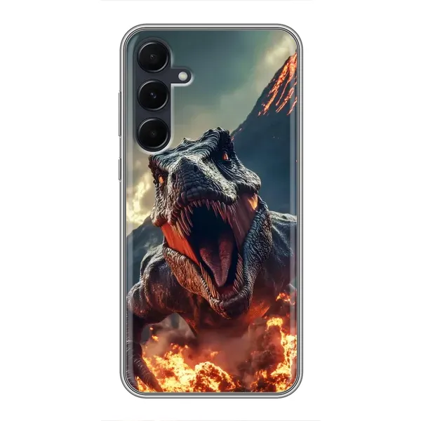 Чохол з принтом «Вогняний динозавр» для Samsung Galaxy A55