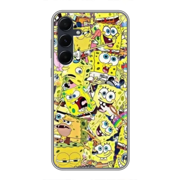 Чехол с принтом «Эмоции Спанч Боба» для Samsung Galaxy A55 Чехол с принтом «Эмоции Спанч Боба» для Samsung Galaxy A55