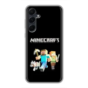 Чехол Майнкрафт на Samsung Galaxy A55 (AlphaPrint) Minecraft (герои Minecraft)