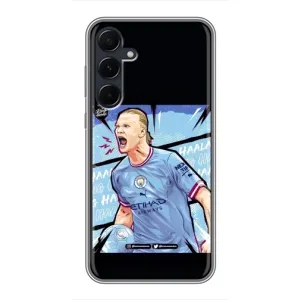 Чехлы с футболистом Ерлинг Холанд для Samsung Galaxy A55 (AlphaPrint) (гол Эрлинг Холланд)