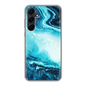 Мраморний чехол на Samsung Galaxy A55 (VPrint) (Блакитний мрамор)