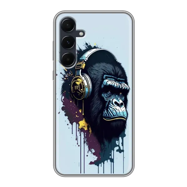 Чохол з принтом «Горила в навушниках» для Samsung Galaxy A55