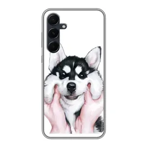 Чохол з Хаскі Samsung Galaxy A55 - (AlphaPrint) (Хаскі улибака)
