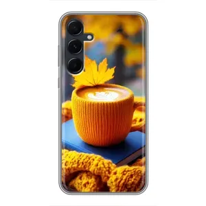 Чехол с принтом «Кофе на желтом пледе» для Samsung Galaxy A55