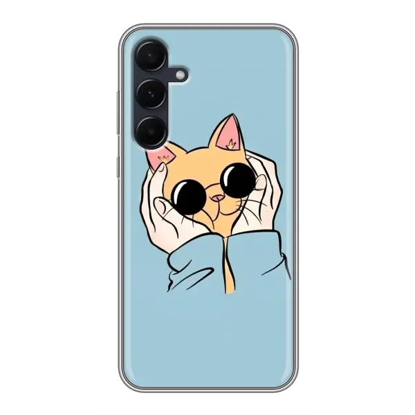 Чехол с принтом «Котик в очках» для Samsung Galaxy A55 Чехол с принтом «Котик в очках» для Samsung Galaxy A55