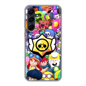 Чехол для Samsung Galaxy A55 Бравл Старс (VPrint) (Лого Brawl Stars)