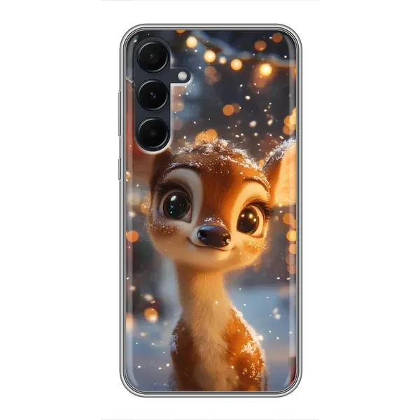 Чохол з принтом «Оленятко серед гірлянд» для Samsung Galaxy A55 Чохол з принтом «Оленятко серед гірлянд» для Samsung Galaxy A55