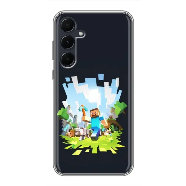Чехол с принтом «персонажи Minecraft» для Samsung Galaxy A55 Чехол с принтом «персонажи Minecraft» для Samsung Galaxy A55