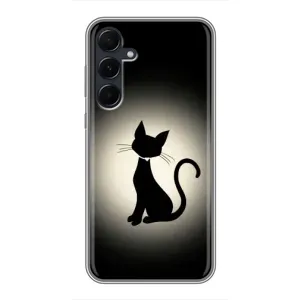 Чохол з принтом для Samsung Galaxy A55 (AlphaPrint) Модні коти (Силует котика)