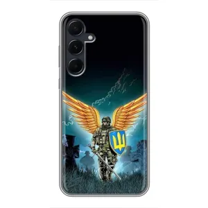 Чехлы с картинкой ЗСУ для Samsung Galaxy A55 (AlphaPrint) (Солдат ЗСУ)
