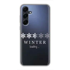 Зимні Чохли для Самсунґ Гелексі Е55 - прозорий фон (Winter loading)