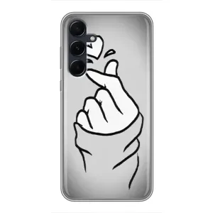 Чохол з принтом для Samsung Galaxy A55 (AlphaPrint - Знак сердечка) (Значок Love)