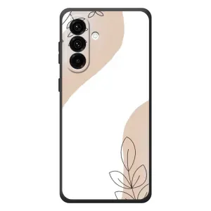 Силиконовый чехол с принтом в цветах на Samsung Galaxy A57 (Нюдовая веточка абстракция)