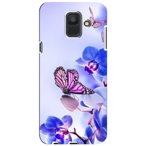 Чехлы с Цветами для Samsung Galaxy A6 2018, A600F (VPrint) (Бабочка на цветочке)